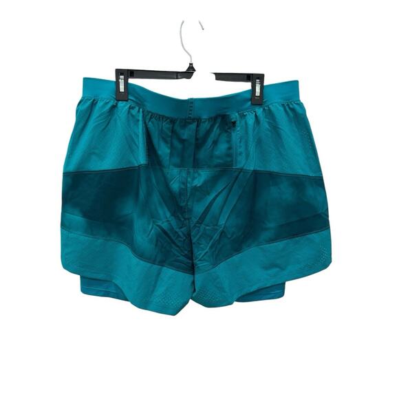 Under Armour Men’s Iso-Chill Up Pace 2-in -1 Shorts XXL Turquoise Polyester - Picture 3 of 6